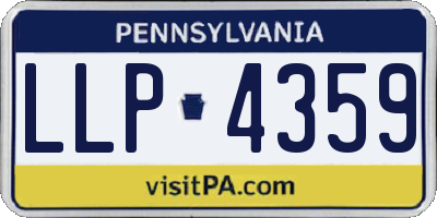 PA license plate LLP4359