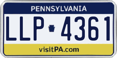 PA license plate LLP4361