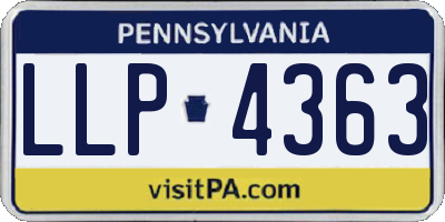 PA license plate LLP4363
