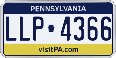 PA license plate LLP4366