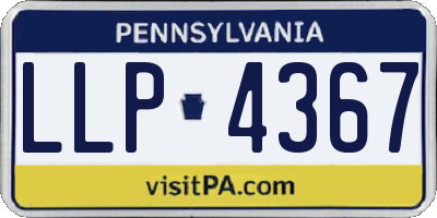PA license plate LLP4367