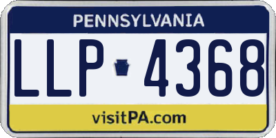 PA license plate LLP4368