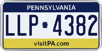 PA license plate LLP4382