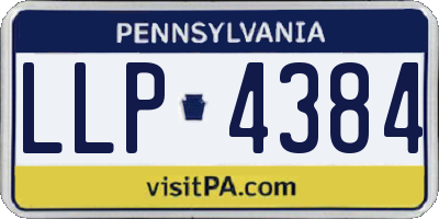PA license plate LLP4384