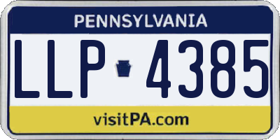 PA license plate LLP4385