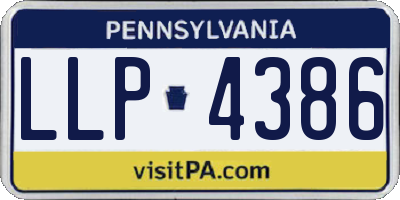 PA license plate LLP4386