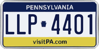 PA license plate LLP4401