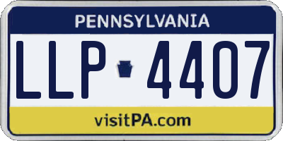 PA license plate LLP4407