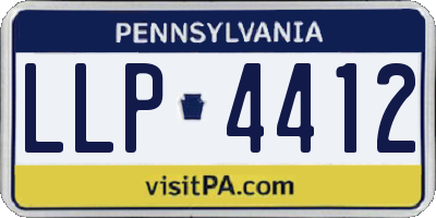 PA license plate LLP4412
