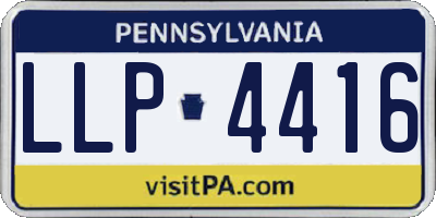 PA license plate LLP4416