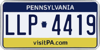 PA license plate LLP4419