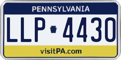 PA license plate LLP4430