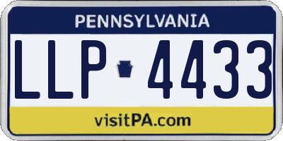 PA license plate LLP4433