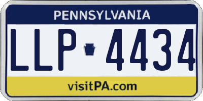 PA license plate LLP4434