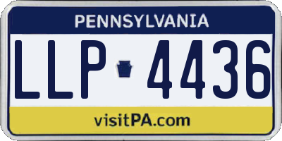 PA license plate LLP4436