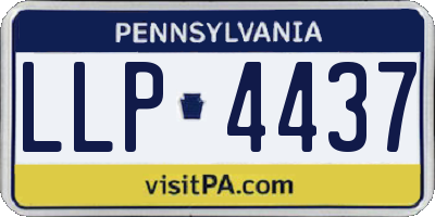PA license plate LLP4437