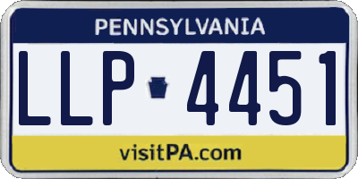 PA license plate LLP4451