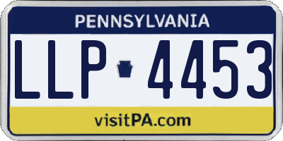 PA license plate LLP4453
