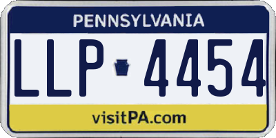 PA license plate LLP4454