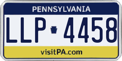PA license plate LLP4458