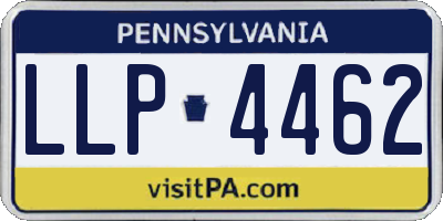 PA license plate LLP4462