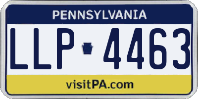 PA license plate LLP4463