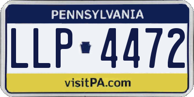 PA license plate LLP4472