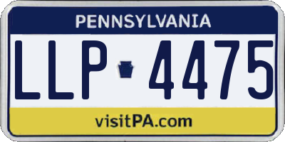 PA license plate LLP4475
