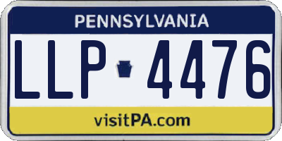PA license plate LLP4476