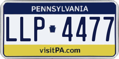 PA license plate LLP4477