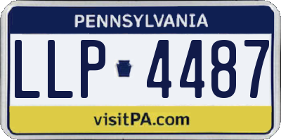 PA license plate LLP4487