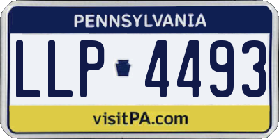 PA license plate LLP4493