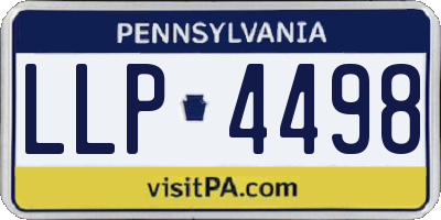 PA license plate LLP4498