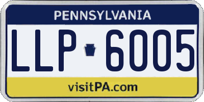 PA license plate LLP6005