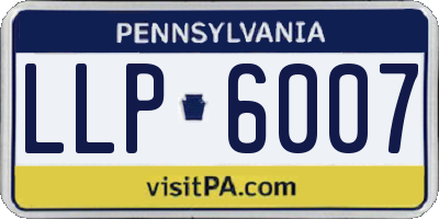 PA license plate LLP6007