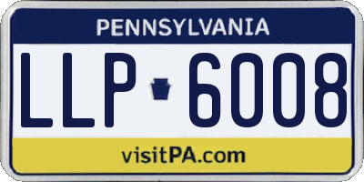 PA license plate LLP6008