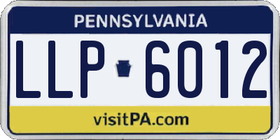 PA license plate LLP6012