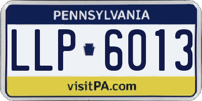 PA license plate LLP6013
