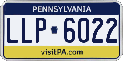 PA license plate LLP6022