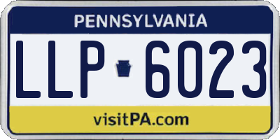 PA license plate LLP6023