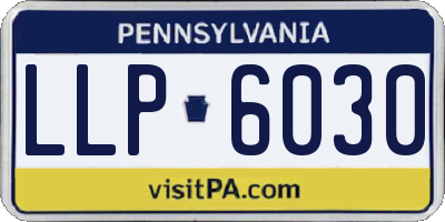 PA license plate LLP6030