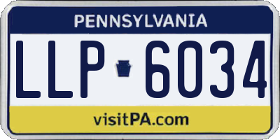 PA license plate LLP6034