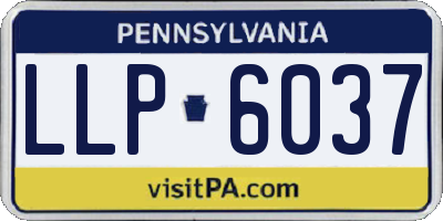 PA license plate LLP6037