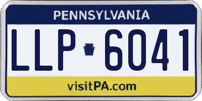 PA license plate LLP6041