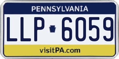 PA license plate LLP6059
