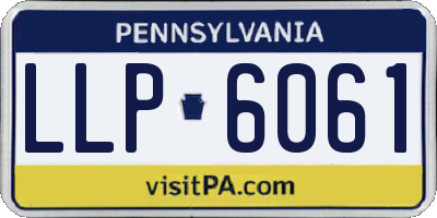 PA license plate LLP6061