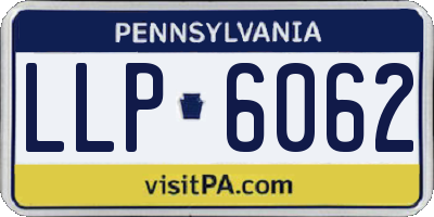 PA license plate LLP6062
