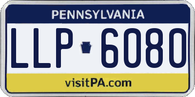 PA license plate LLP6080