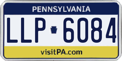 PA license plate LLP6084