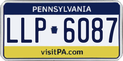 PA license plate LLP6087